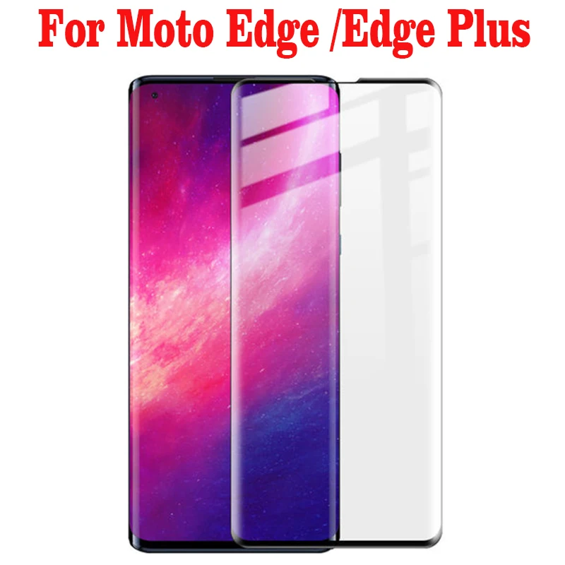 Изогнутое закаленное стекло с полным покрытием для Motorola Moto Edge защита экрана 9H