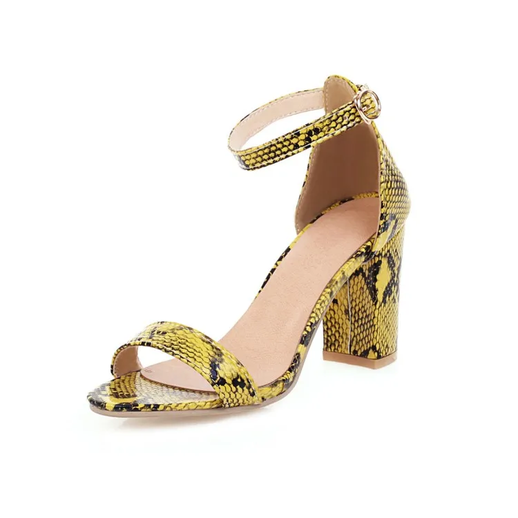 

2020 new fashion adult women's shoes Wild round head thick heel comfortable print 20-5