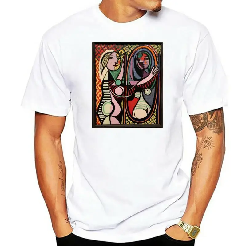 

Pablo Picasso Girl before a Mirror 1932 Artwork Reproduction Tshirts Prints Poster Bags Men Wo T shirt for sale