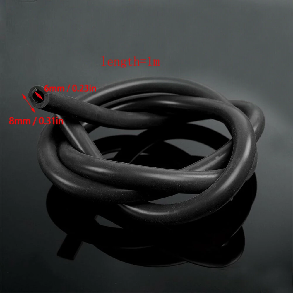 

1M Silicone Fuel Hose 6mm 1/4" Inches Fuel Gasoline Oil Air Vacuum Hose Line Pipe Tube Car Accessories