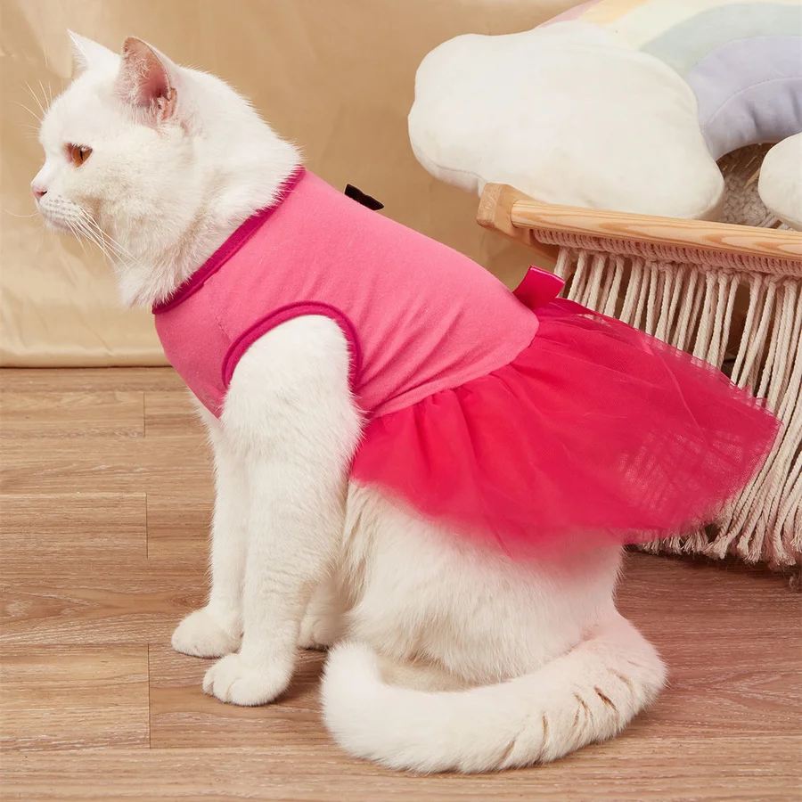 

Pet Dog Rose Gauze Wedding Dress Puppy Cat Princess Dress for Chihuahua Poodle Fashion Cotton Pet Clothes Puppy Costume