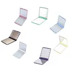 11x8,5 см 8 светодиодные лампы для девочек портативный складной прямоугольный зеркало для макияжа компактный карманный размер косметичка для путешествий инструмент 652C