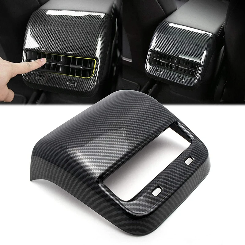 

Car Air Vent Cover for Tesla Model Y 2021 Rear Air Outlet Conditioner Exhaust Decoration ABS Sticker Interior