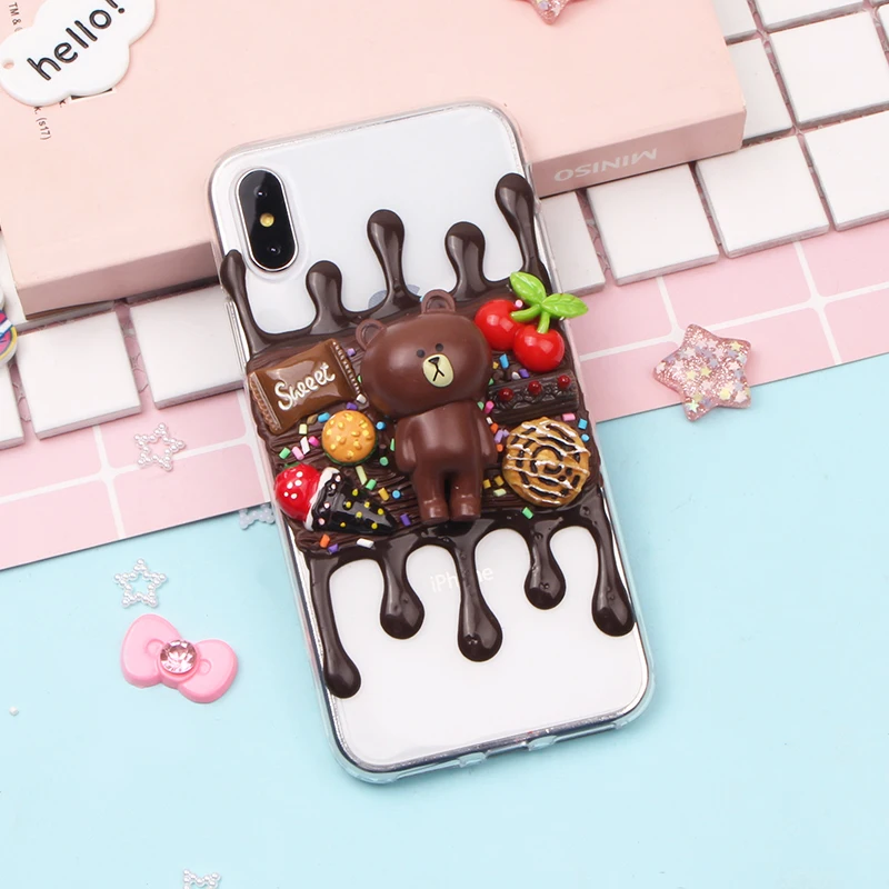 Для iPhone 11 чехол 3D для телефона сделай сам XS Max ручной работы кремово-основа ip11 pro max