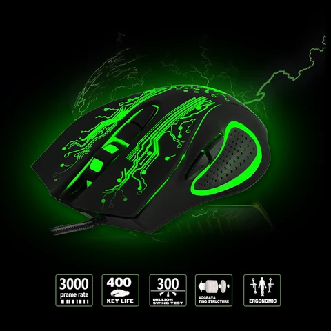 MKESPN X9 10 Boutons 7200DPI RVB Macro Définition Gaming Souris Filaire