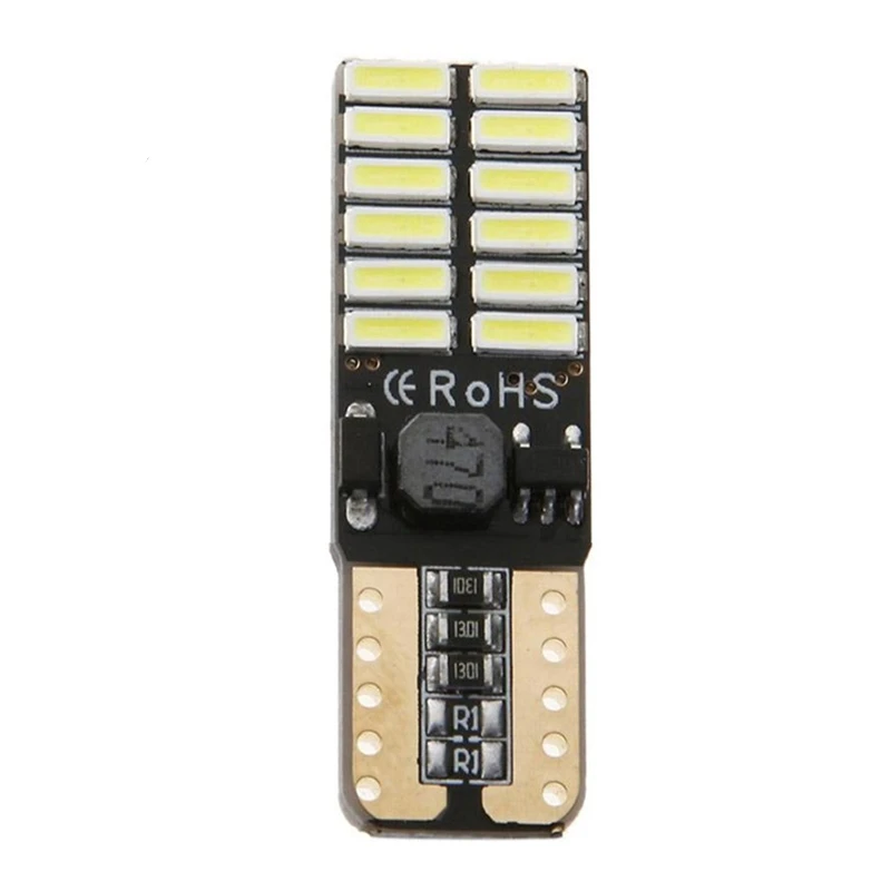 

XIWANGDIANNAO 2PCS T10 LDE W5W 4014 24SMD Car Interior Dome Light Clearance Light Error Free Side lamp Decoding car lights