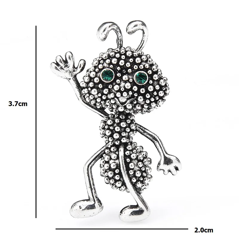 

Wuli&baby Vintage Ant Brooches Women 2-color Emmet Insect Party Causal Brooch Pins Gifts
