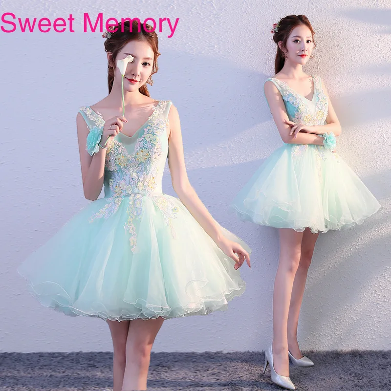 GS0165 индивидуальное изготовление светло зеленое платье для выпускного вечера