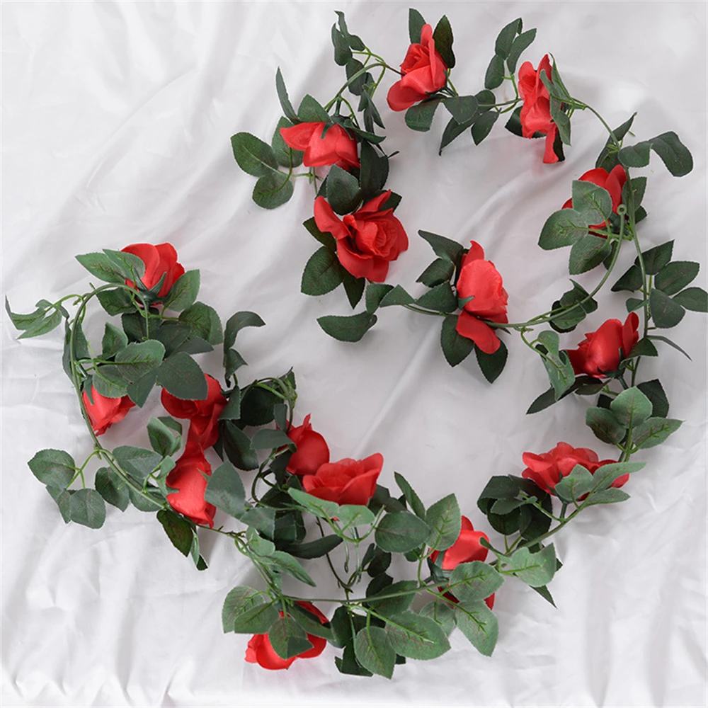 

230cm Artificial Flower Vine Leaves Fake Plants For Home Garden Wedding Decoration Green Plantas Artificiales Silk Fake Plants