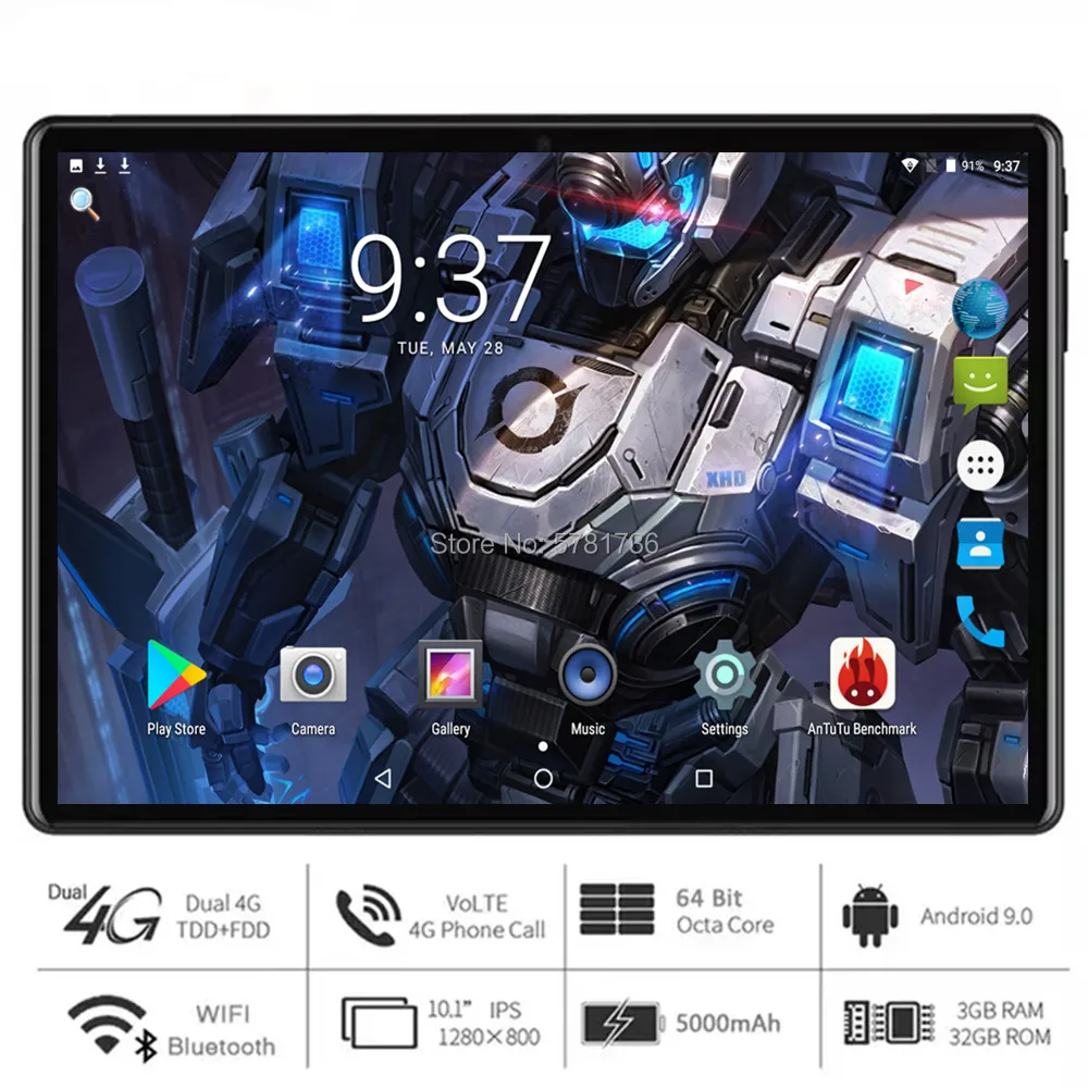 Планшет Android 9 0 OS 10 дюймов 3G 4G FDD LTE B RAM 32 Гб ROM 8 ядер Pad 1280x800 WiFi Bluetooth GPS планшет +