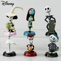 6pcslot the nightmare before christmas jack skellington pvc action figure collection model bobble head dolls toys for children