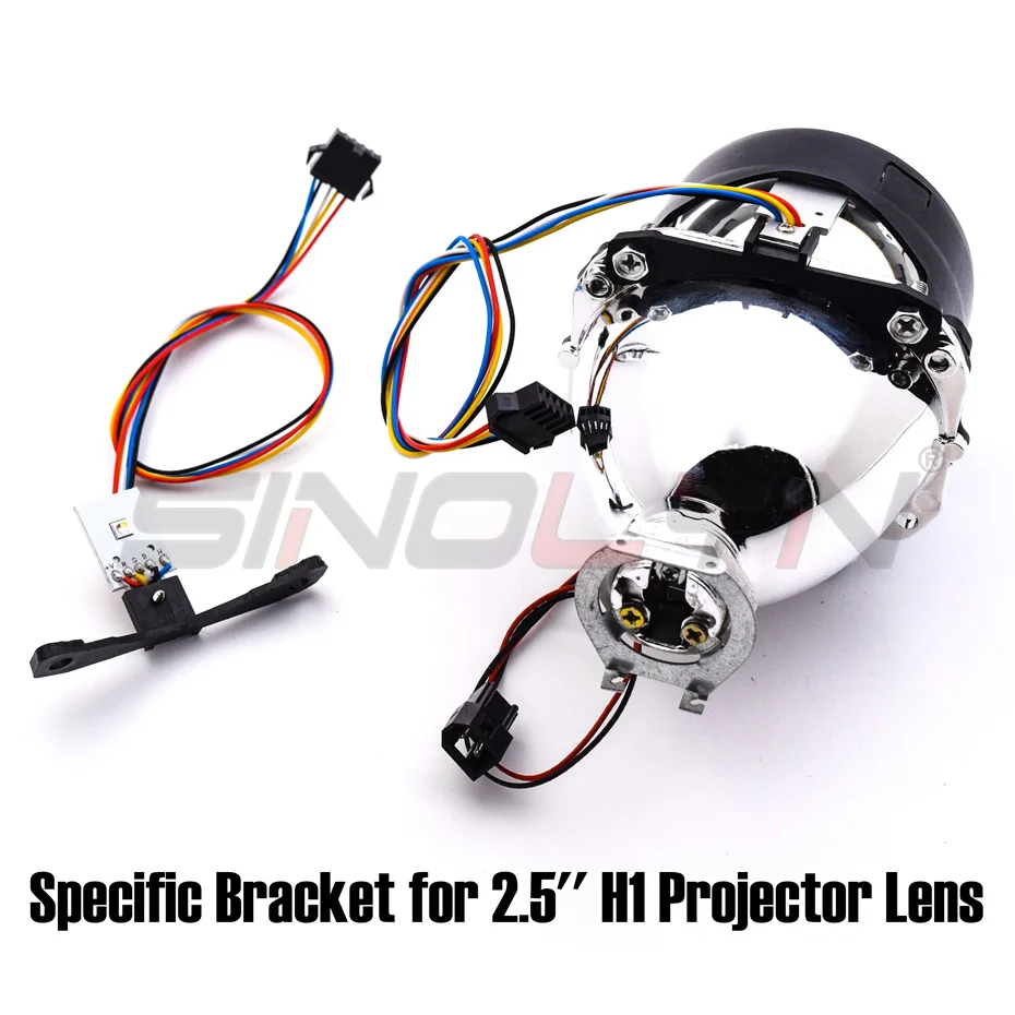 Bracket For 2.5 Lens RGB дьявол, демон глаза Bluetooth комплект смартфон с поддержкой приложения многоцветные изменения для 2,5 WST/3,0 Hella линзы фар-прожекторов - Цвет: Bracket For 2.5 Lens