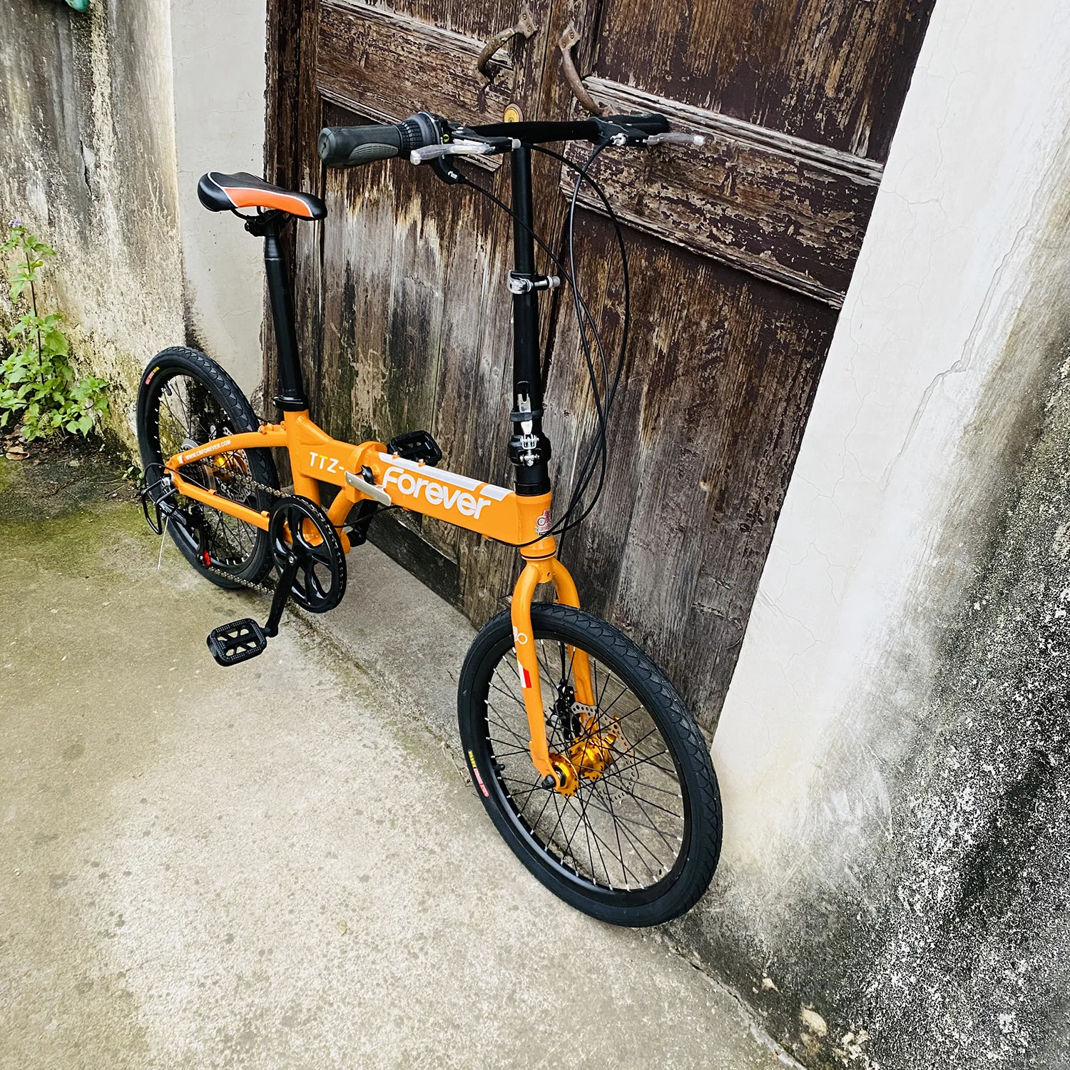 Складной велосипед Forever 20 дюймов с дисковыми тормозами 7 скоростей мини-велосипед