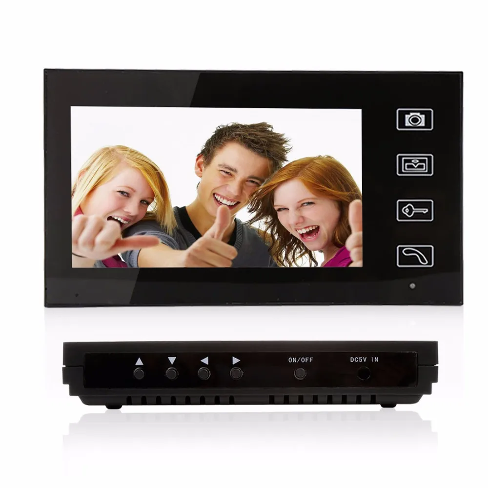 

7 Inch Wireless Video Doorbell Villa Video Door Intercom Equipment Remote Open Electronic Lock Built-in Battery