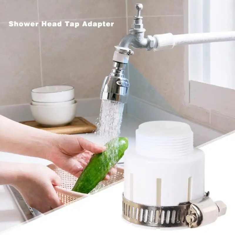 

Kitchen Shower Faucet Aerators Rotatable Bubbler Shower Head Tap Adapter