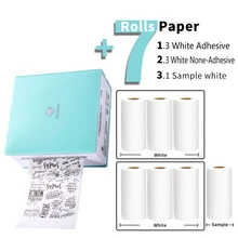 Phomemo Mini Printer Thermal M02 Sticky Note Machine DIY Photo Printers Portable Phone APP Wireless Print with No Ink Paper Roll