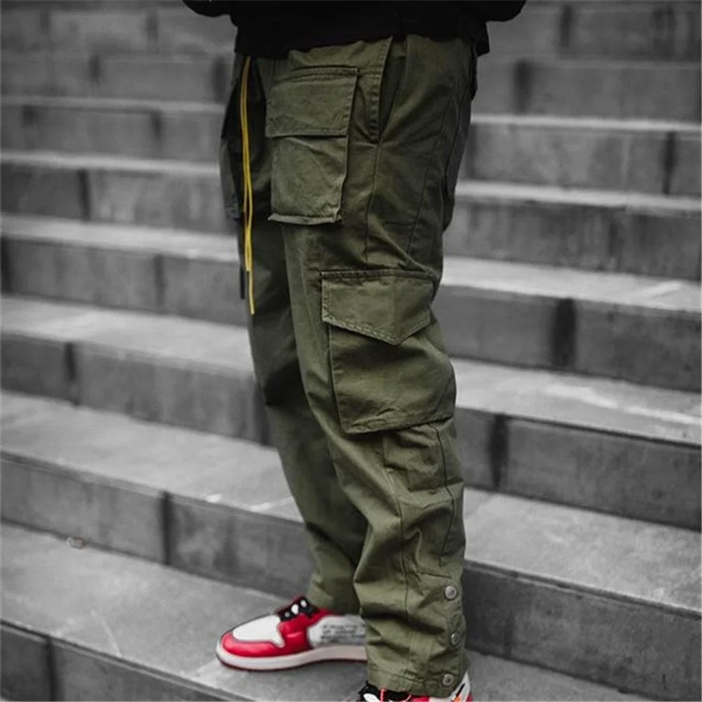 

Cargo Pants Men 2021 Hip Hop Streetwear Jogger Pant Harajuku Fashion Trousers Gyms Fitness Black Casual Sweatpants Men Pants
