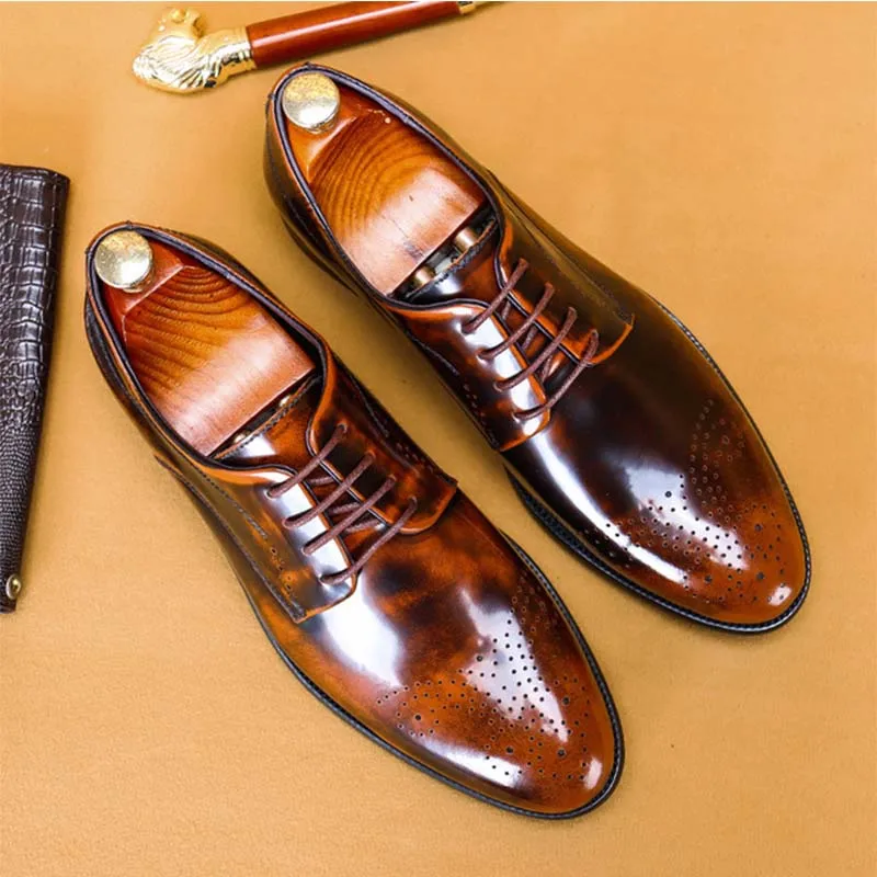 

2020 зимние Sipriks модельные туфли из натуральной кожи мужские Ретро стиль, классика, с перфорацией типа «броги»; Обувь в стиле «Дерби»; Туфли Же...