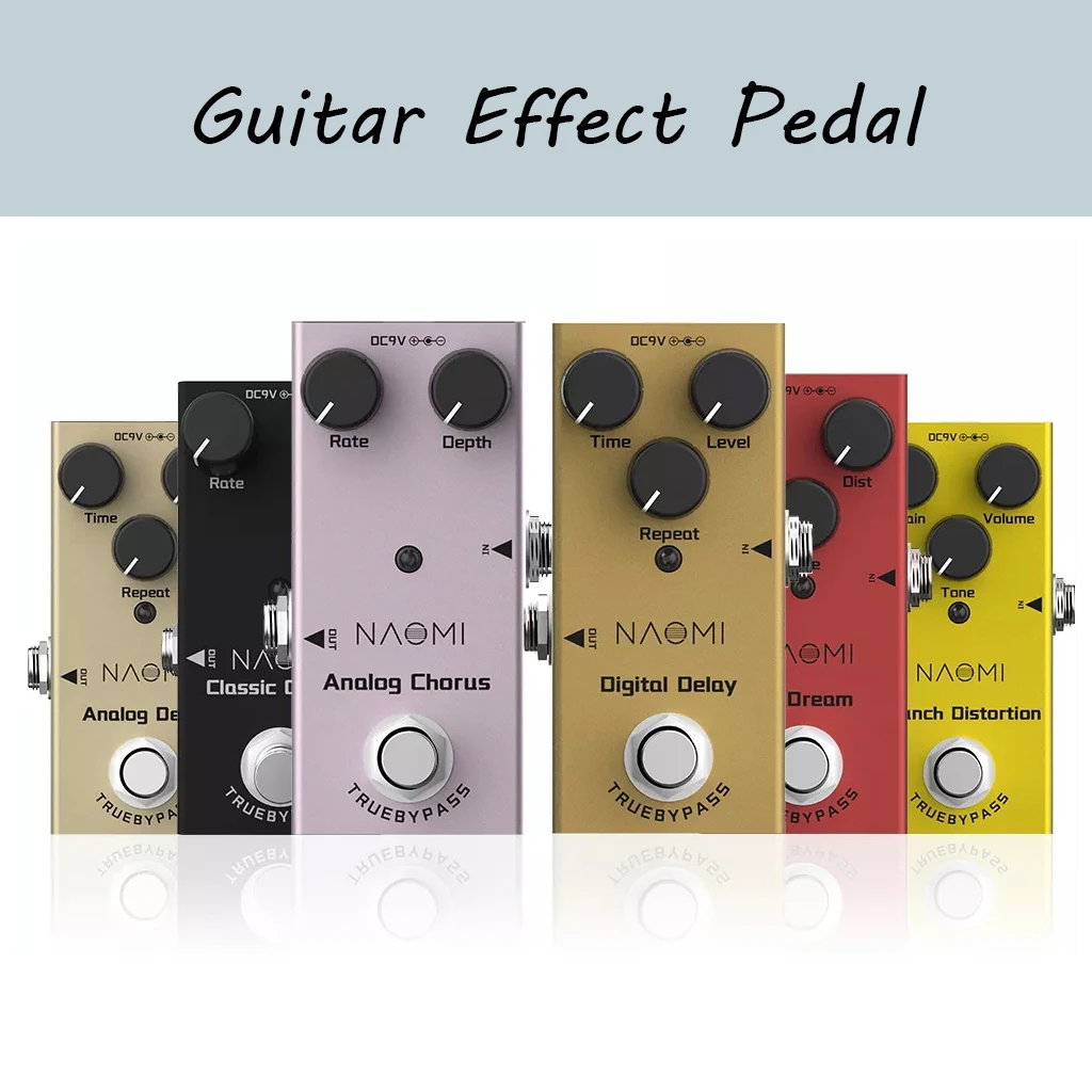 

Guitar Effect Pedal Distortion/ Delay/ Chorus Effects Guitar Effect Pedal True Bypass DC 9V 1A Adapter 3 Way Guitar Effect Pedal