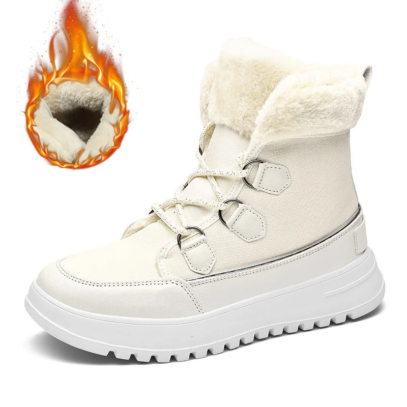 

Winter Women's Snow Boots Outdoor Non-slip Plush Warm Woman's Waterproof Winter Boots Women Platform Ankle Boots