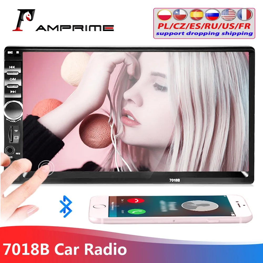 Автомагнитола AMPrime 7018B 2 Din с сенсорным экраном MP5|Автомагнитолы| |