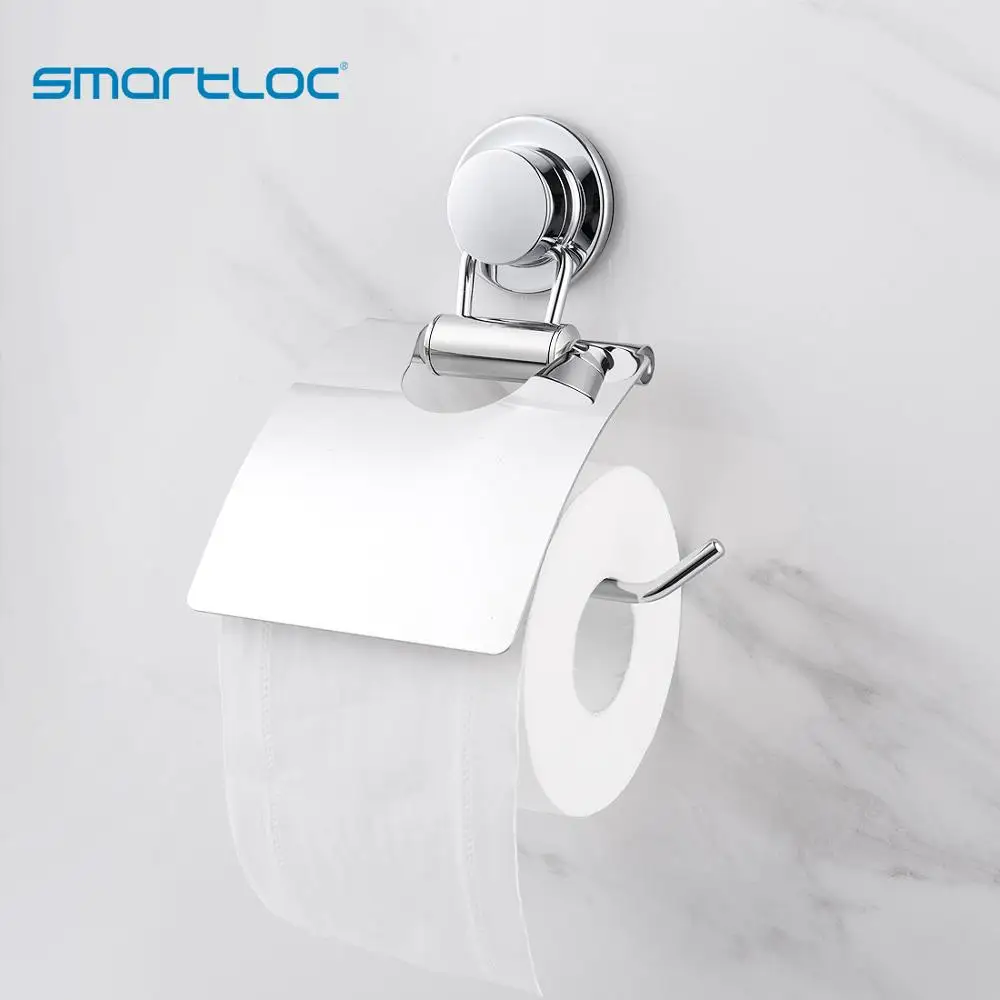 smartloc stainless steel suction cup wall mounted paper holder rack wc toilet tissue storage shelf bathroom accessories free global shipping
