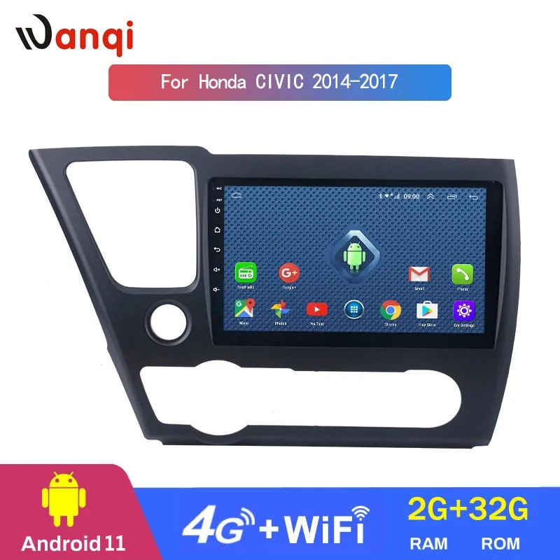 4G Lte All Netcom 9 дюймов Android 11 автомобильный dvd-плеер навигация для 2014-2017 Honda Civic с Bluetooth