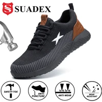 suadex safety work shoes men with steel toe cap construction work boots breathable men work safety sneakers new safety footwear