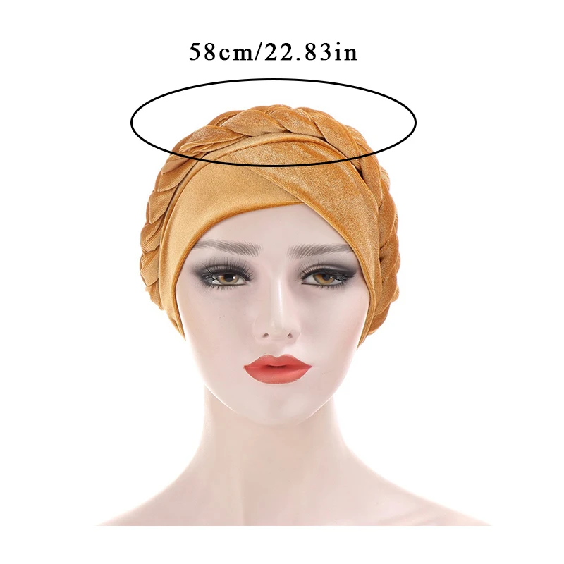 Мусульманский Плетеный головной шарф тюрбан Арабская Женская одежда для волос