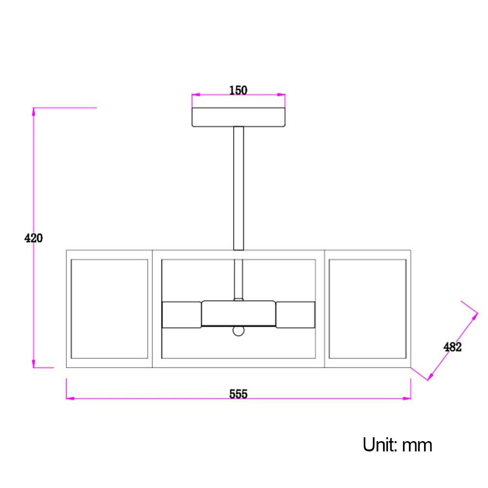 

loft retro iron chandeliers Industrial glass chandelier box six lamp lights Restaurant bar cafe bedroom