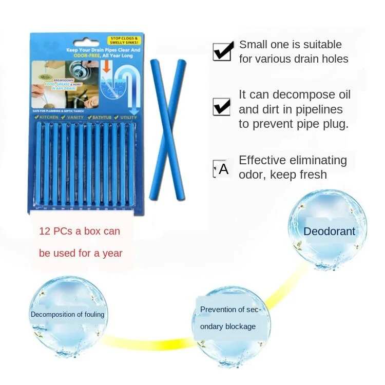 12 шт. в наборе чистящие принадлежности трубный стержень дезодорант очистка