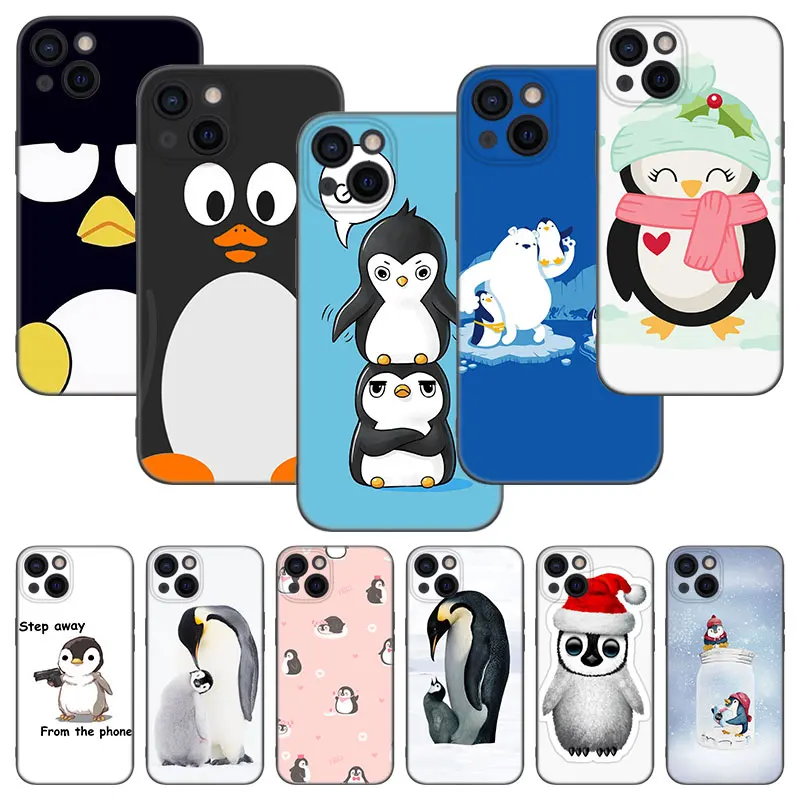 Милый чехол для телефона с милым пингвином Apple iPhone 13 12 Mini 11 Pro XS Max XR X 8 7 6S 6 Plus 5S 5 SE 2020