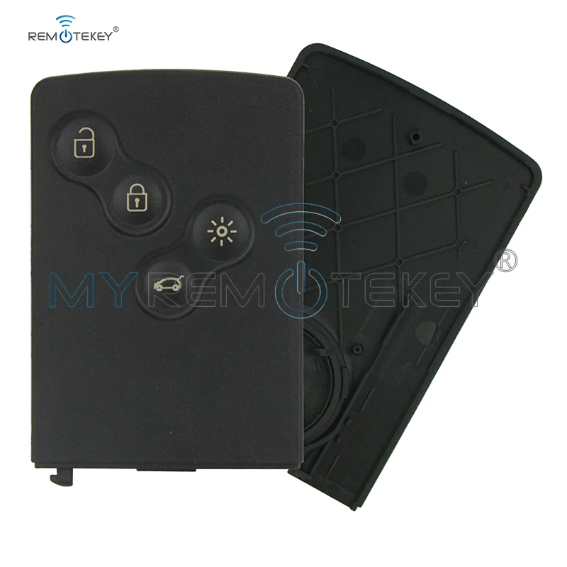 Смарт брелок Remtekey чехол для автомобильного ключа с 4 кнопками черный Renault Megane Koleos 2