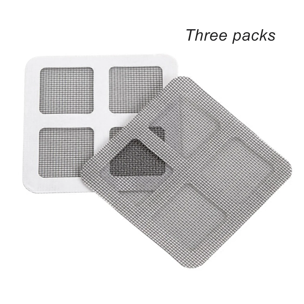 

3PCS Anti-mosquito Mesh Sticky Wires Patches Summer Window Mosquito Netting Patch Repairing Broken Holes on Screen Window Door