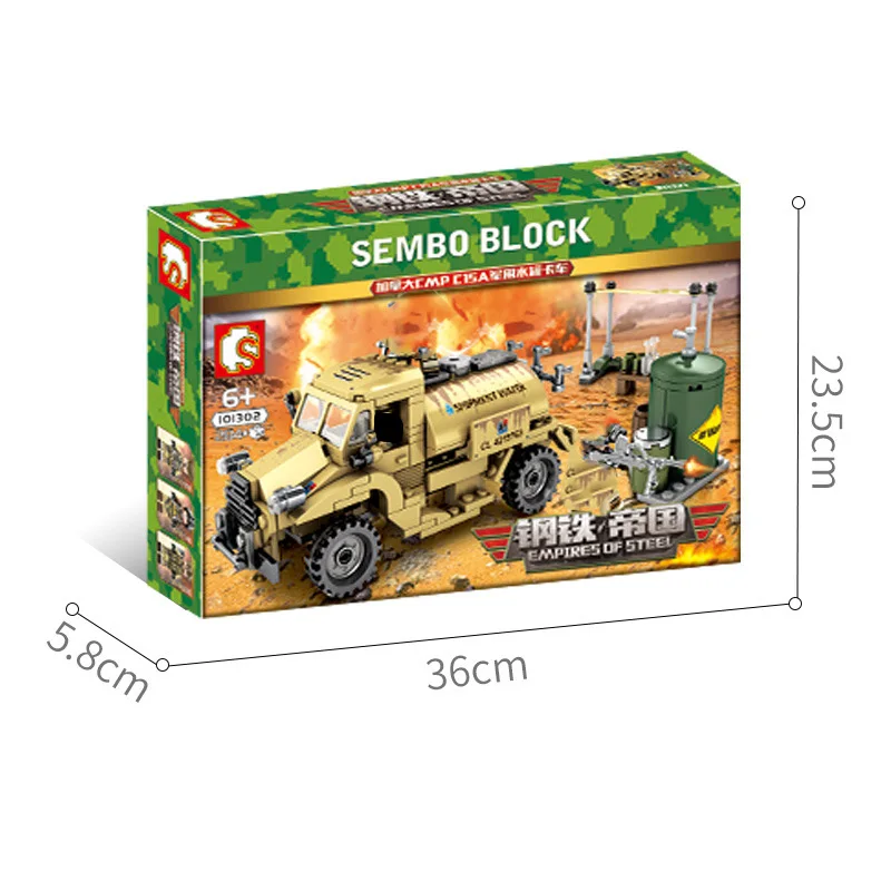 

SEMBO WW2 Military CMP C15A Jug Truck Model Building Blocks Mechanical Combat Vehicle DIY Kids Bricks Toys