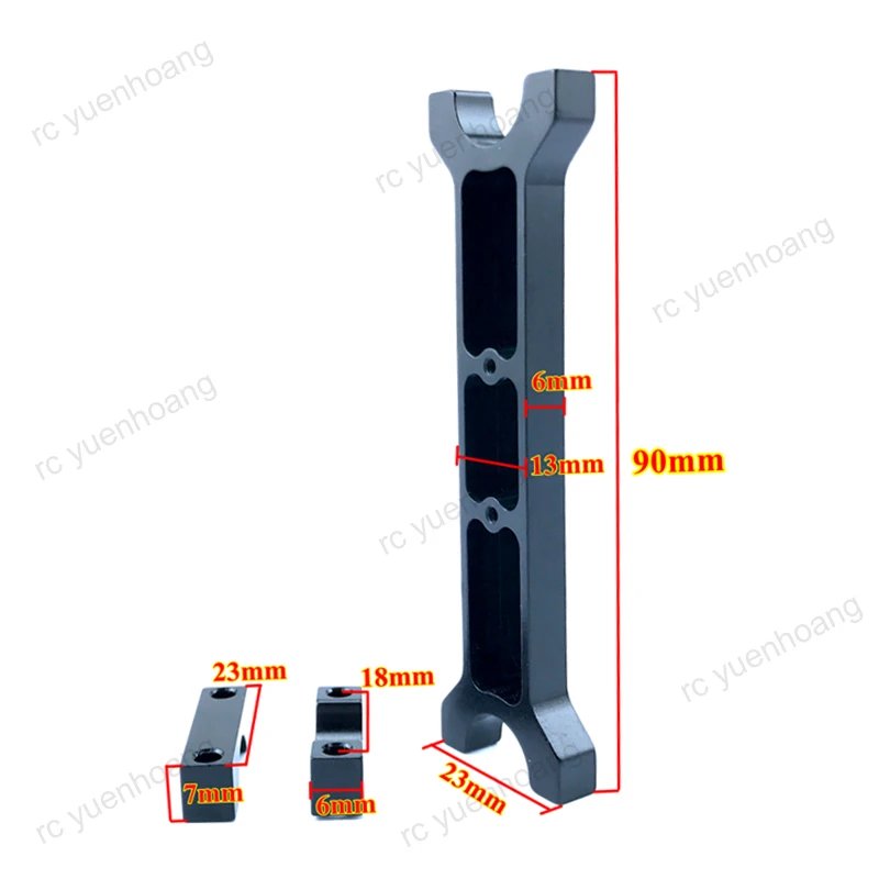 Columna de aluminio de 104mm de longitud, varilla de soporte cuadrada, pernos de sujeci&oacute;n DIY para RC, piezas de conexi&oacute;n de Dron UAV de varios ejes-2