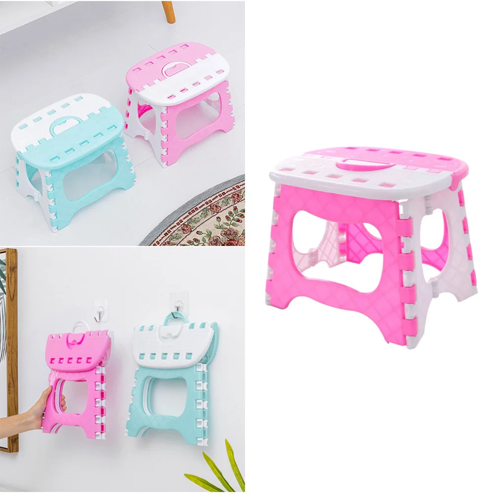 

1pc Small Foldable Stool Stool Portable Creative Lightweight Stool for Bathromm Outdoor Home (Random Color)