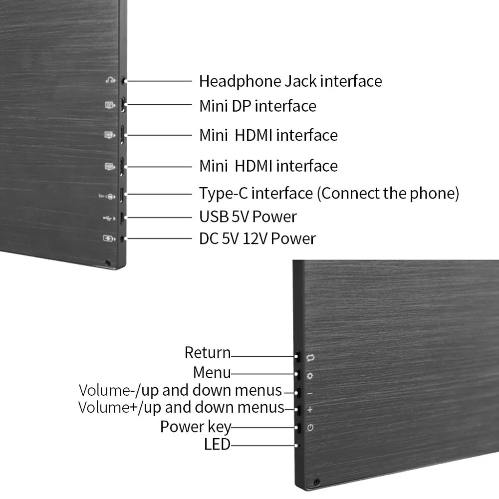 Монитор игровой портативный 15 6 дюйма HDMI USB Type C 3840X2160|Мониторы| |