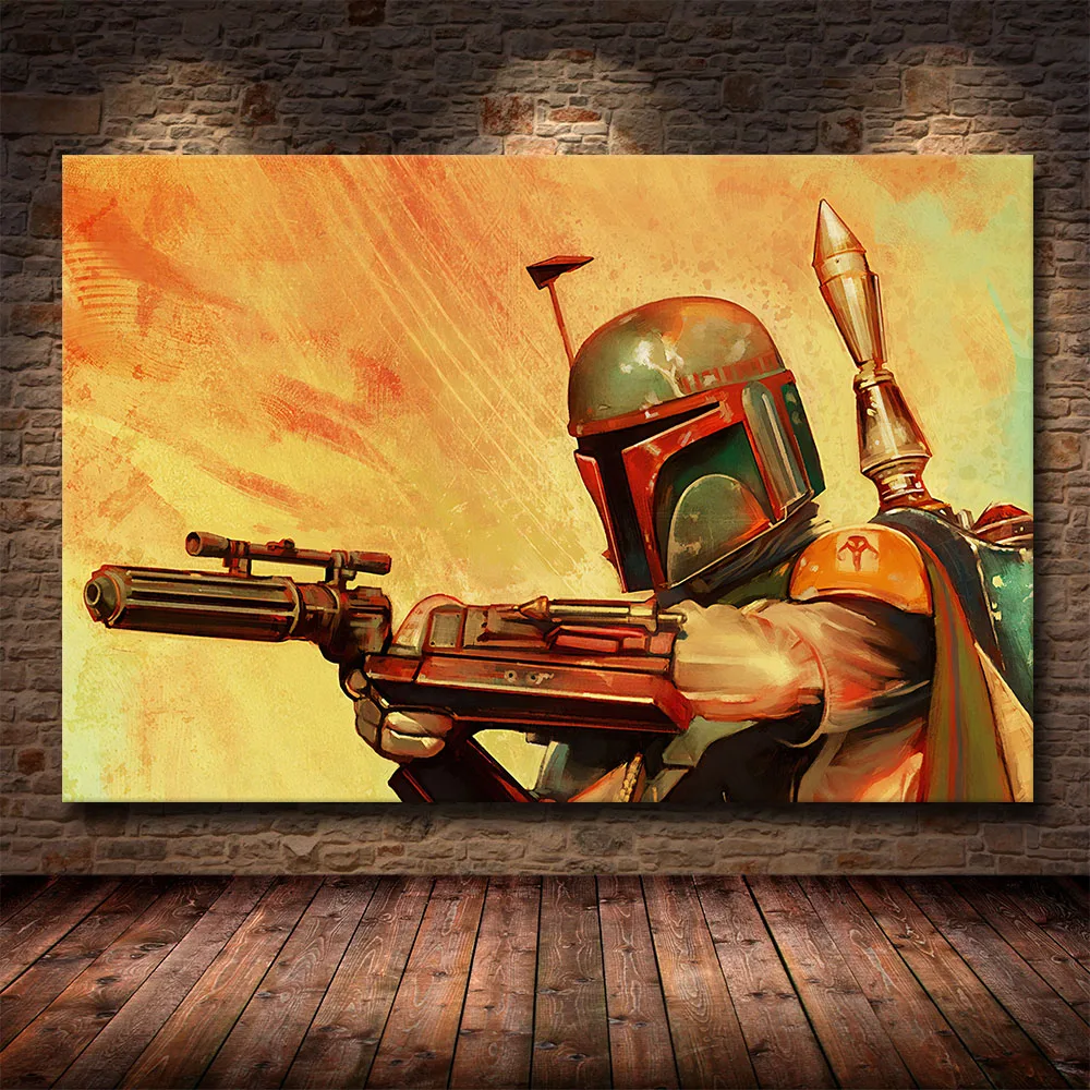 

Popular American Drama Science Fiction Tv Series The Mandalorian Poster Canvas Painting Living Room Bedroom Decoration Cuadros