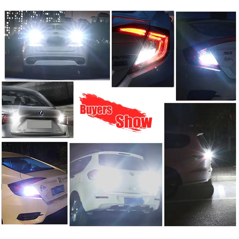 2x t15 W16W Автомобильный светодиодный светильник 45smd Лампы Canbus ОШИБОК автомобиля