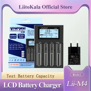 liitokala lii m4 5v typec 3 7v1 2v aaaaa 186502665016340145001044018500 detectable capacity battery charger with screen t free global shipping