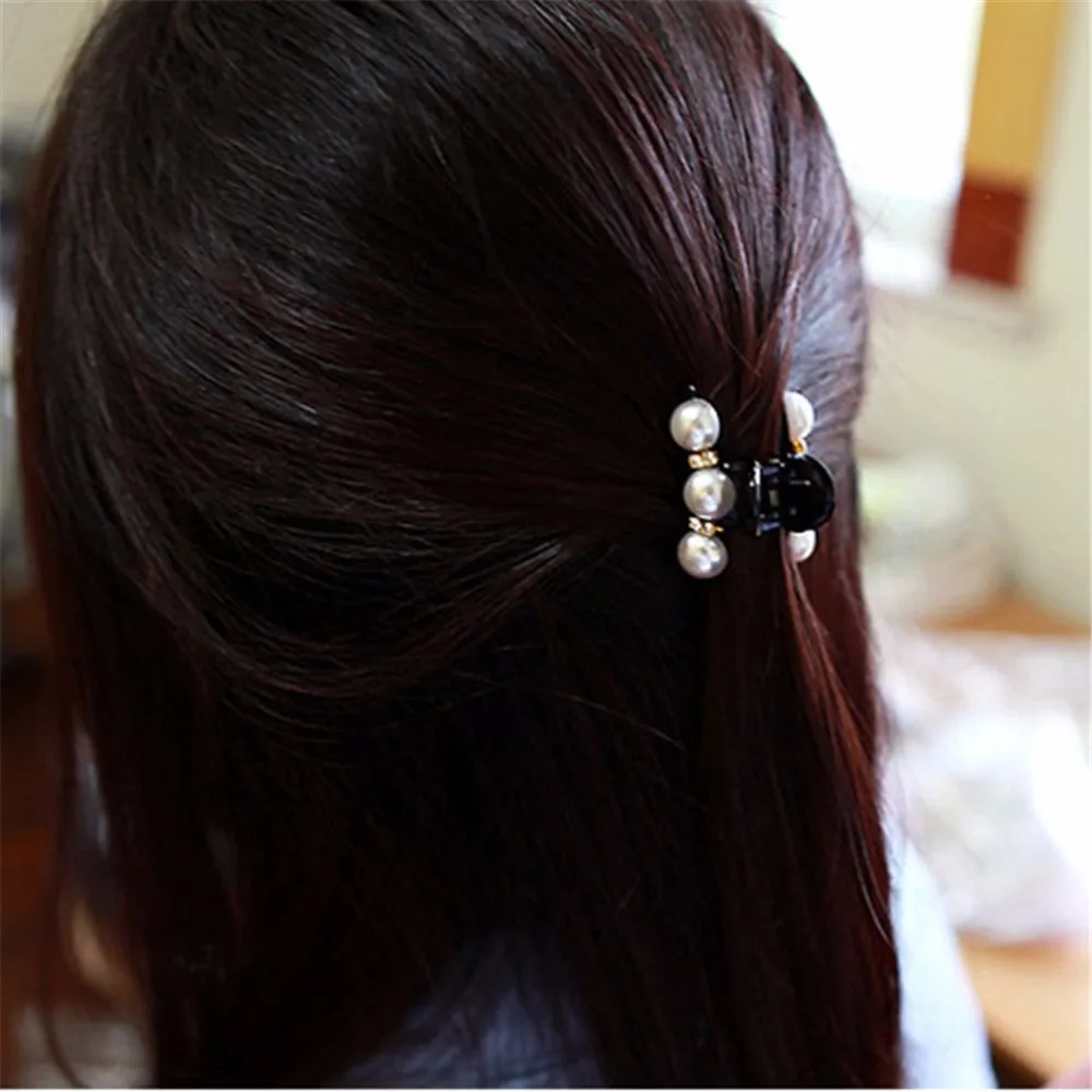 Роскошные жемчужины искусственная кожа модные заколки-крабы для женщин и