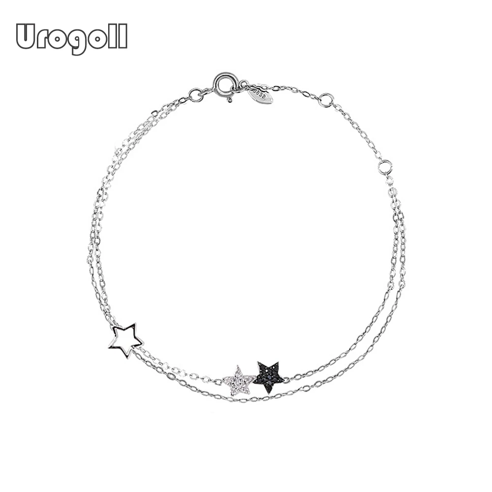 

Fine Jewelry Star Bracelet 925 Sterling Silver Bracelet For Trendy Women Girl Anniversary Party Silver 925 Jewelry Gifts