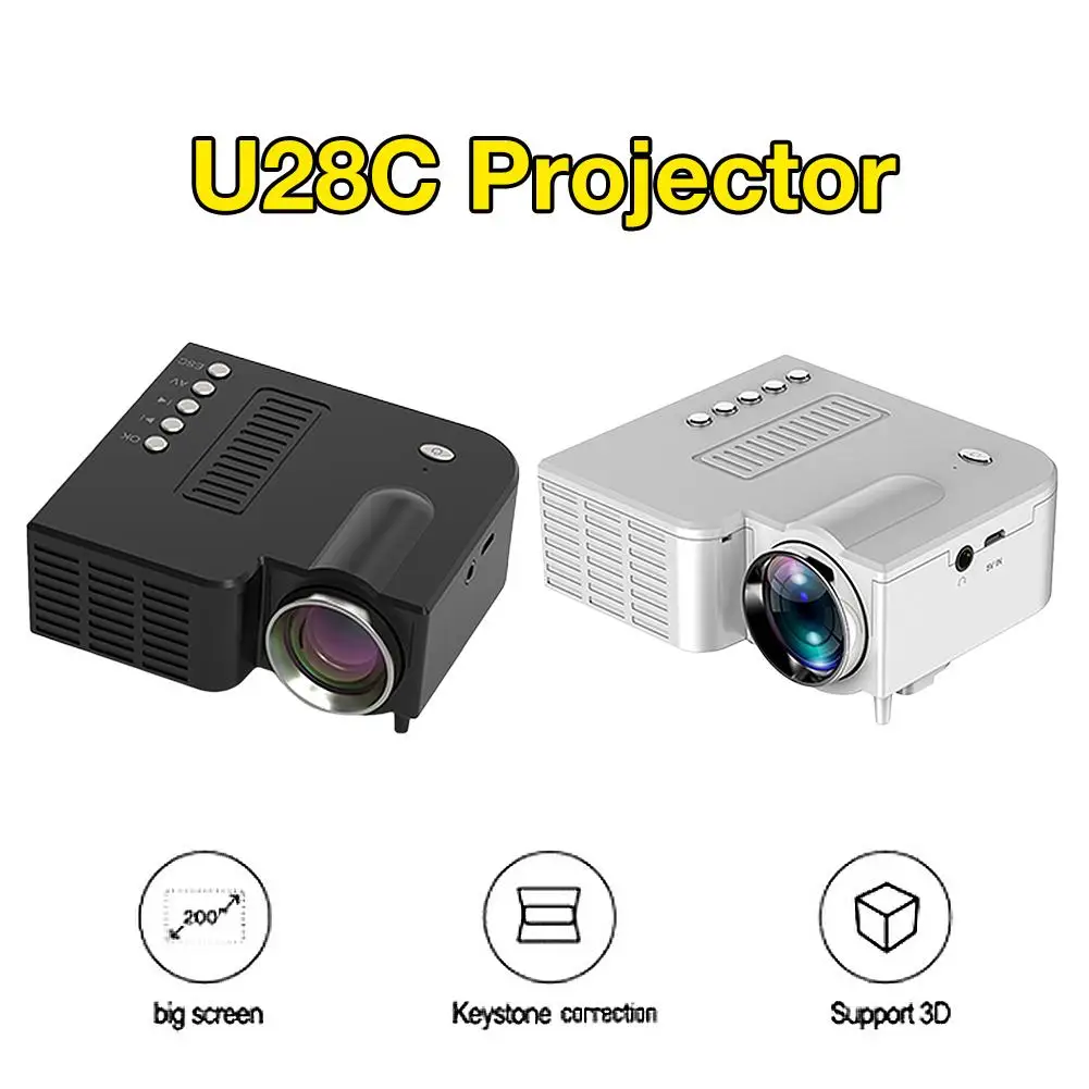 

UC28C Portable Video Projector Home Theater Cinema Office Supplie Support For Smart Phones
