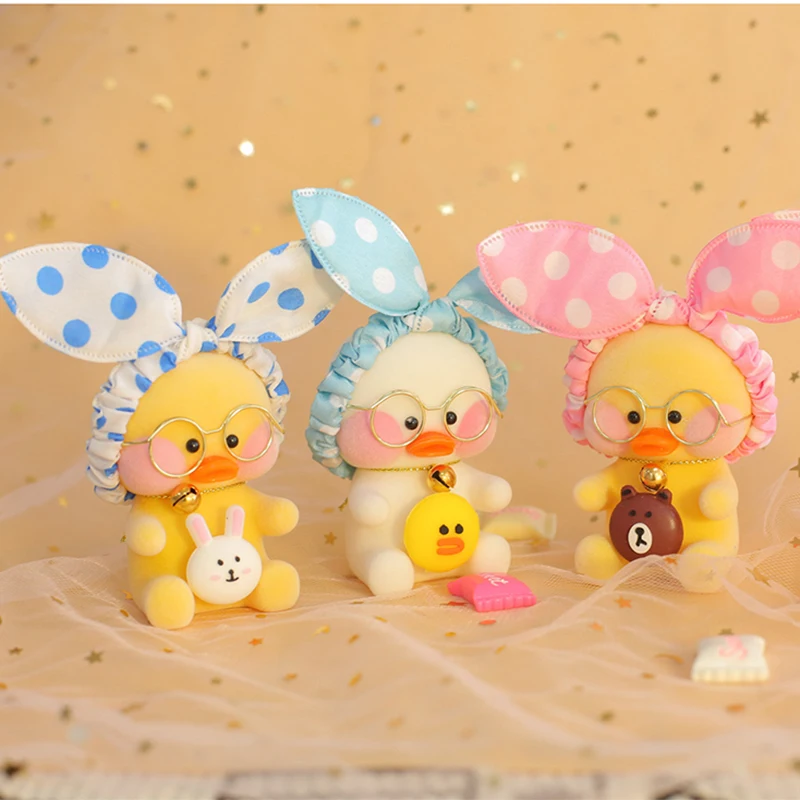 Новый Kawaii LaLafanfan кафе подвеска с форме утки брелок мультфильм Милая желтая утка