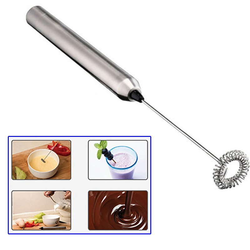 Электрический молочный пентер из нержавеющей стали ручной миксер для кофе
