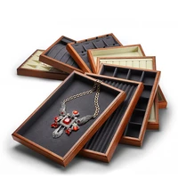 wooden jewellery look pallet ring storage tray necklace pendant brooch display box compartment empty tray