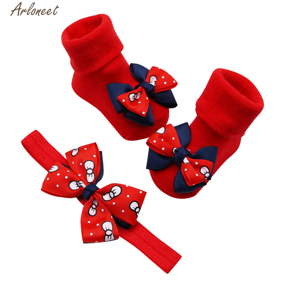 ARLONEET/одежда для малышей повязка на голову с ремнем девочек + носки детские