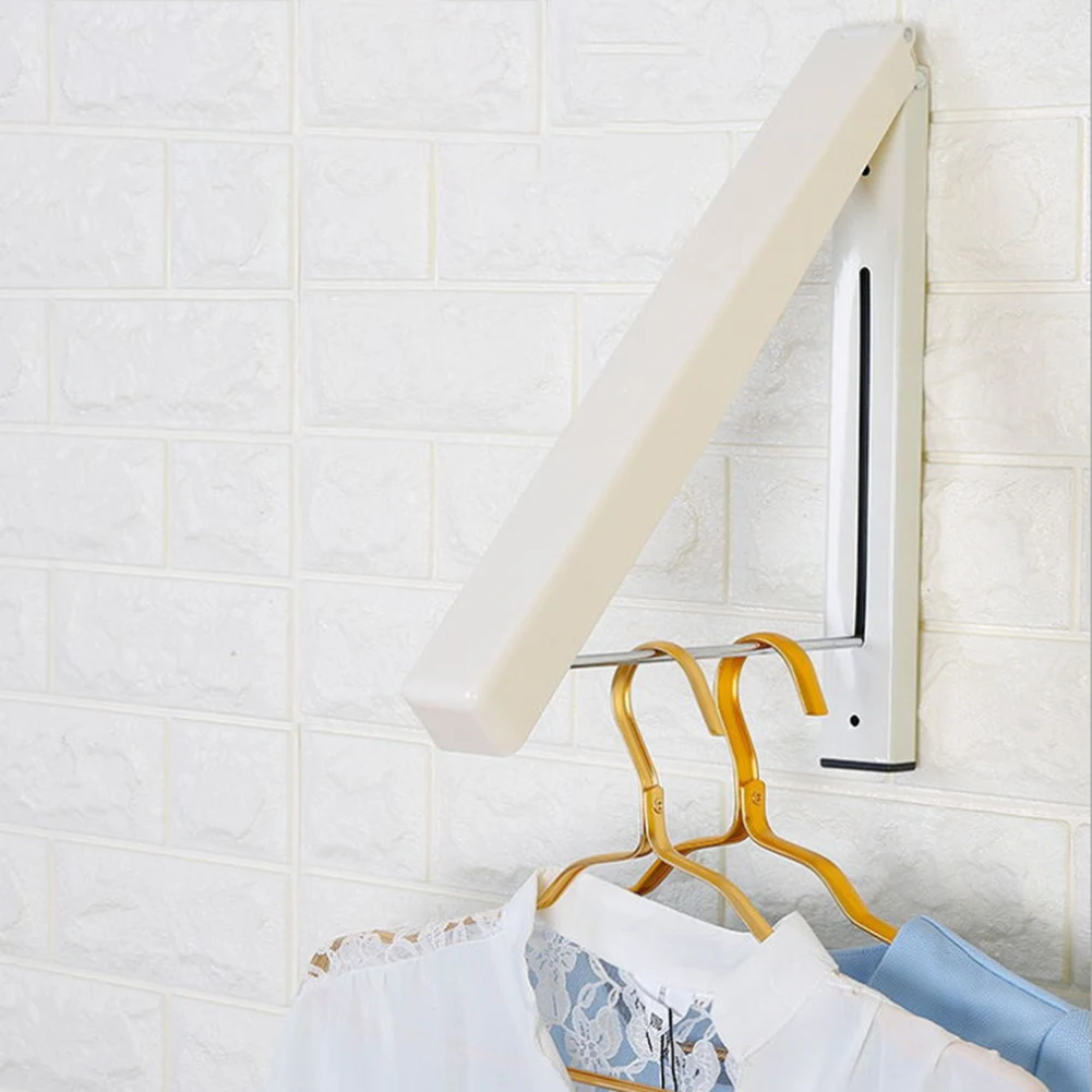 

Installation Clothes Hanger Packs Stainless Steel Folding Multifunction Retractable Wall Mount Waterproof Clothes Towel Rack