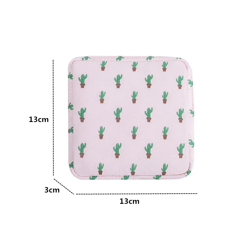 

PURDORED 1 Pc Korean Style Women Cosmetic Bag Toiletry Sanitary Napkin Storage Organizer Bag Travel Makeup Pouch Lipstick Case